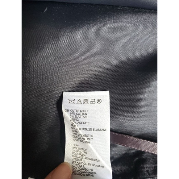 Reiss Cambridge Shorts in High Rise Charcoal Cotton Gray Scalloped Ribbon - Picture 9 of 11